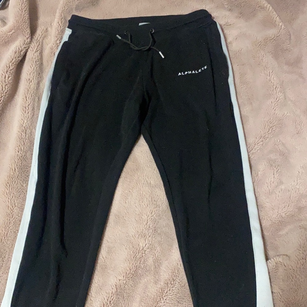 Striped alphabets joggers